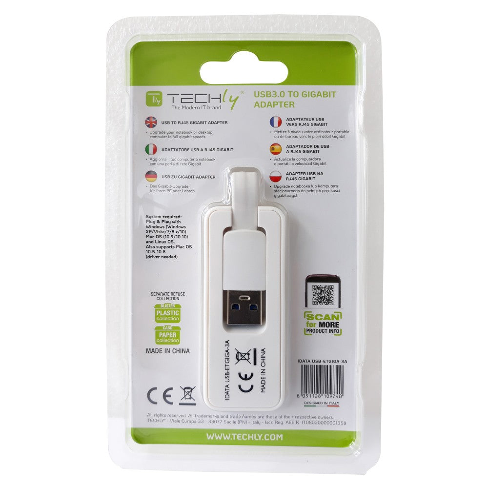 Techly IDATA USB-ETGIGA-3A Netzwerkkarte Ethernet 5000 Mbit/s