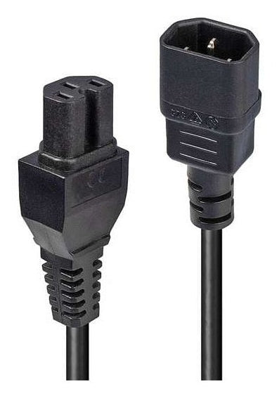 Lindy 30402 Stromkabel Schwarz 3 m IEC C14 IEC C15