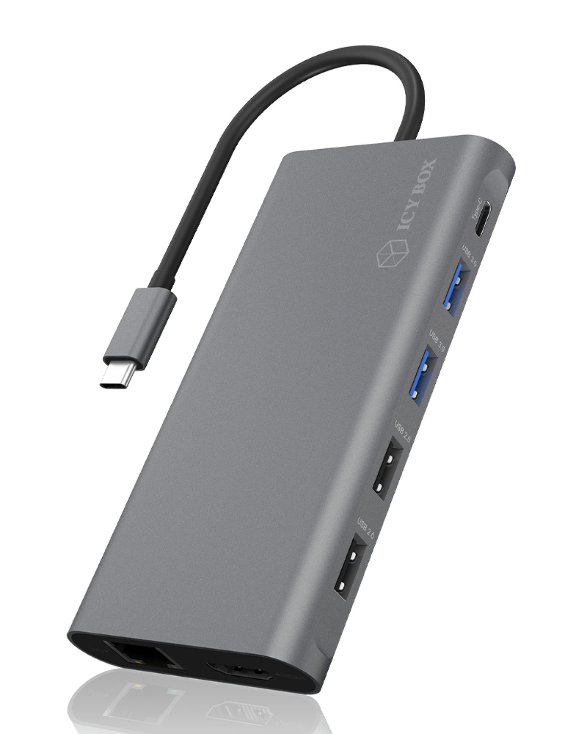 ICY BOX IB-DK4050-CPD, 12 in 1 USB Type-C® Notebook DockingStationk 2x HDMI 4K60Hz, 1x DP 4k60Hz