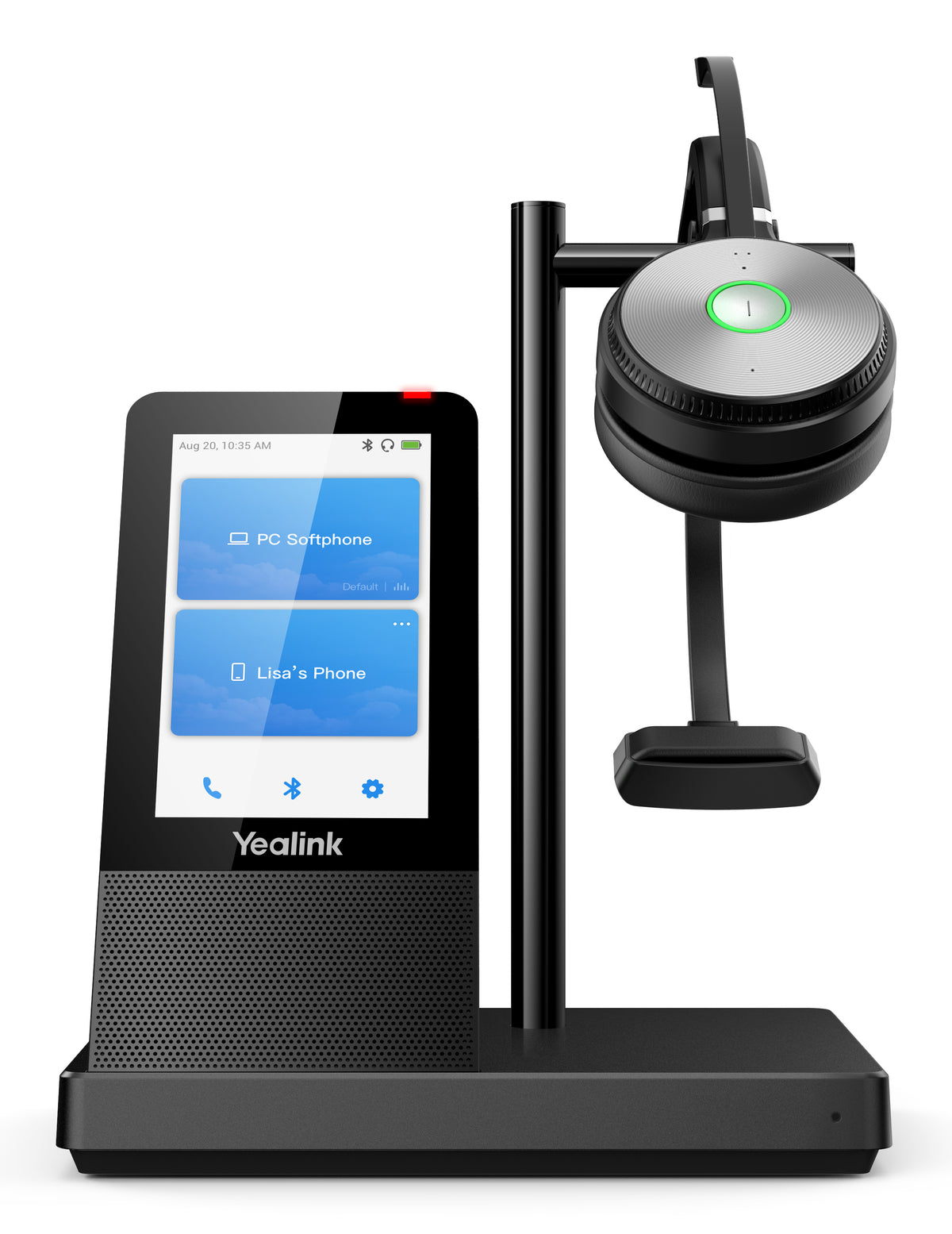 Yealink WH66 Mono UC Kopfhörer Kabellos Kopfband Büro/Callcenter USB Typ-A Bluetooth Ladestation Schwarz