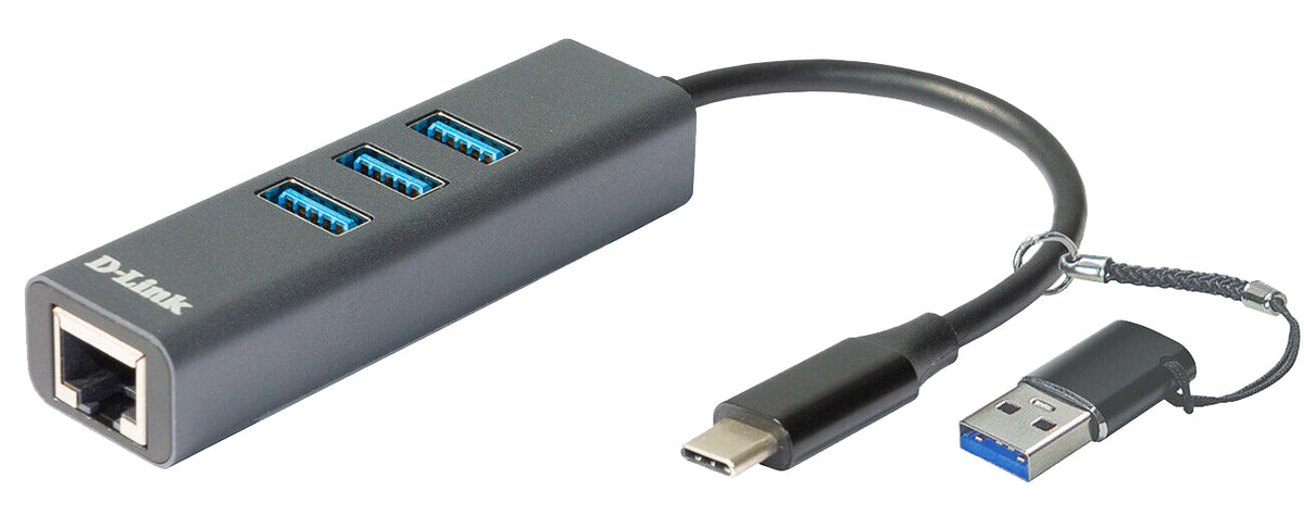 D-Link DUB-2332 laptop-dockingstation & portreplikator Kabelgebunden USB Typ-C Grau