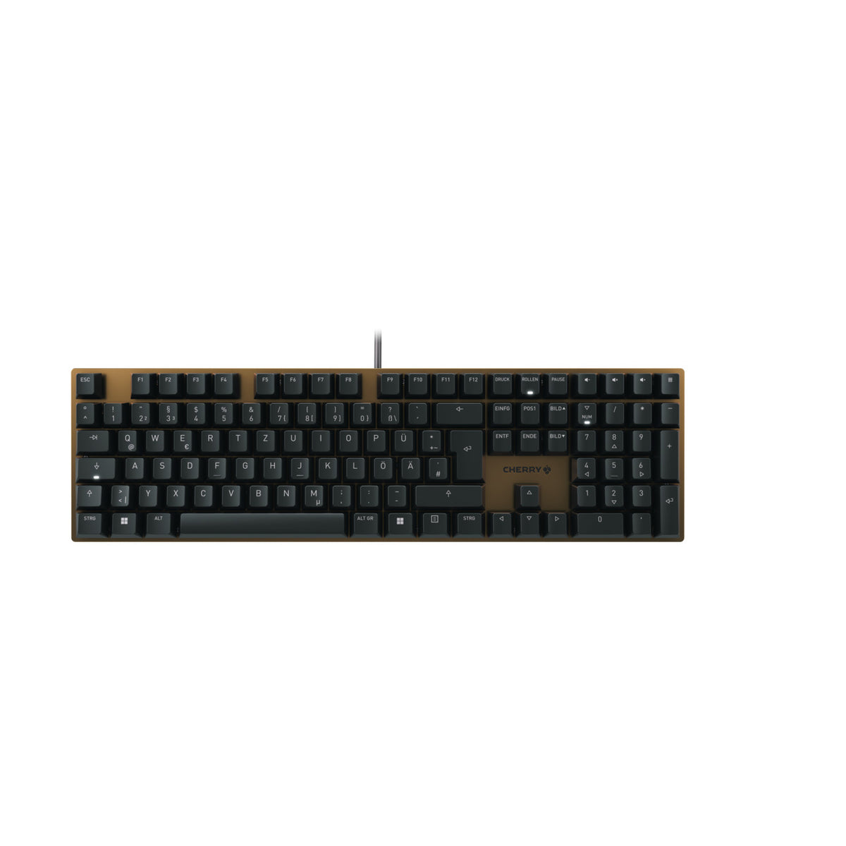 CHERRY KC 200 MX Tastatur Universal USB QWERTZ Deutsch Schwarz, Bronze