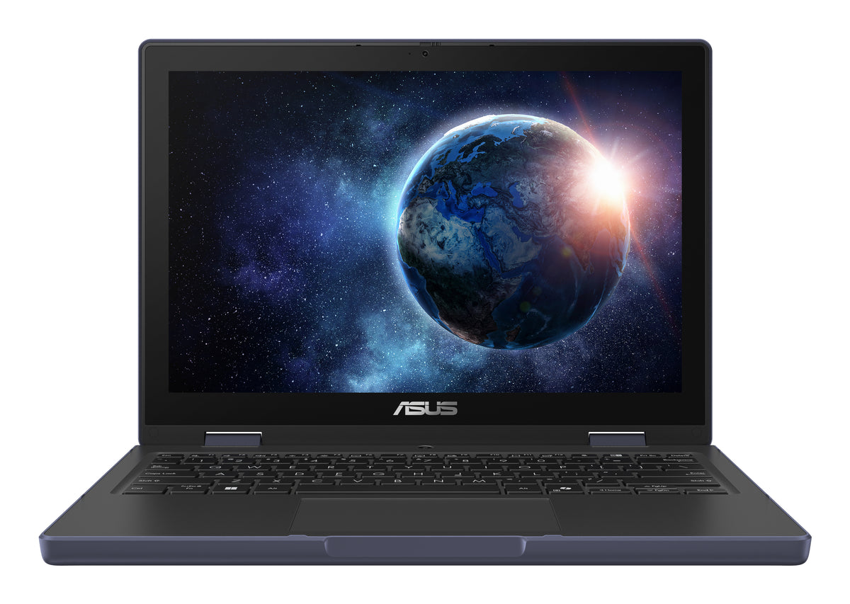 ASUS BR1204FTA-R90068X Intel® N N150 Laptop 31 cm (12.2") Touchscreen WUXGA 8 GB LPDDR5-SDRAM 128 GB UFS Wi-Fi 6E (802.11ax) Windows 11 Pro Schwarz, Grau