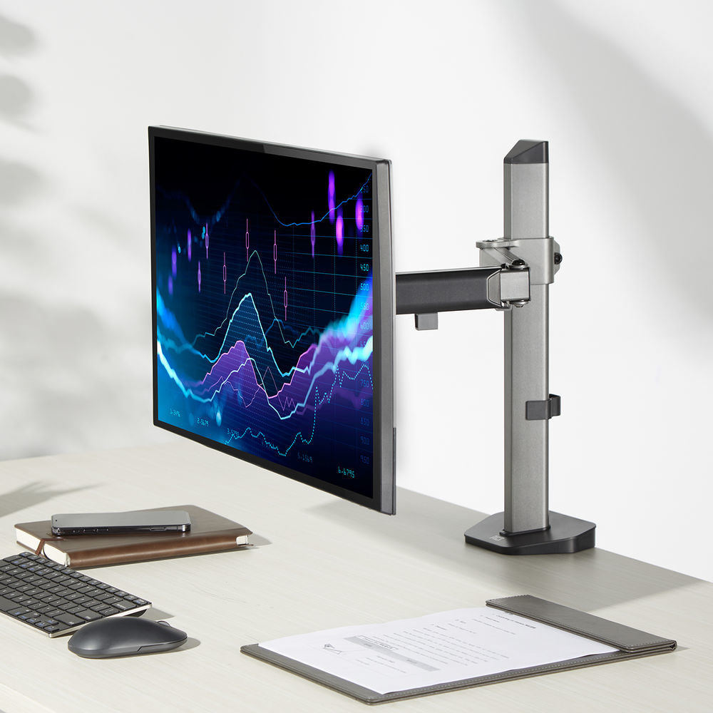 Supporto da tavolo per monitor ACT, 1 schermo fino a 32", grigio