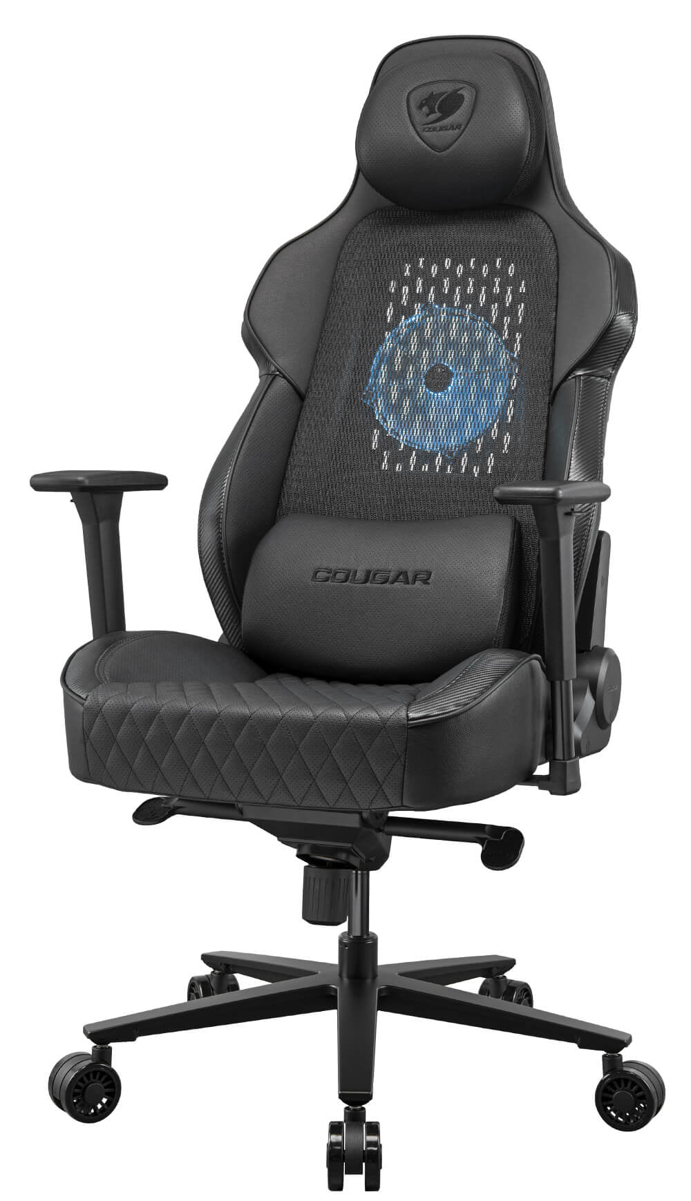 COUGAR Gaming-Stuhl NxSys Aero, integ. 200mm ARGB Lüfter, Schwarz