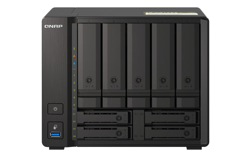 QNAP TS-H973AX NAS Tower Ryzen Embedded V1500B 32 GB DDR4 0 TB QuTS hero Schwarz