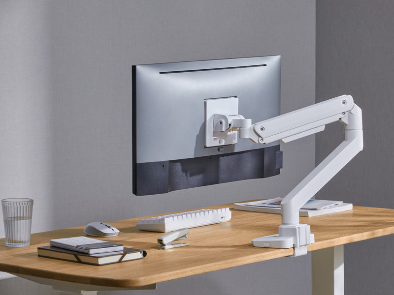 Equip 17"-49" Schwerlast-Monitor-Schreibtischhalterung, Weiß
