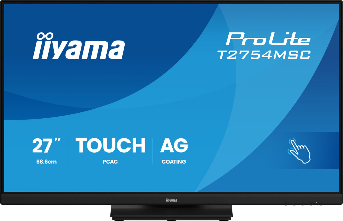 iiyama ProLite T2754MSC-B2AG Computerbildschirm 68,6 cm (27") 1920 x 1080 Pixel Full HD LED Touchscreen Multi-Nutzer Schwarz