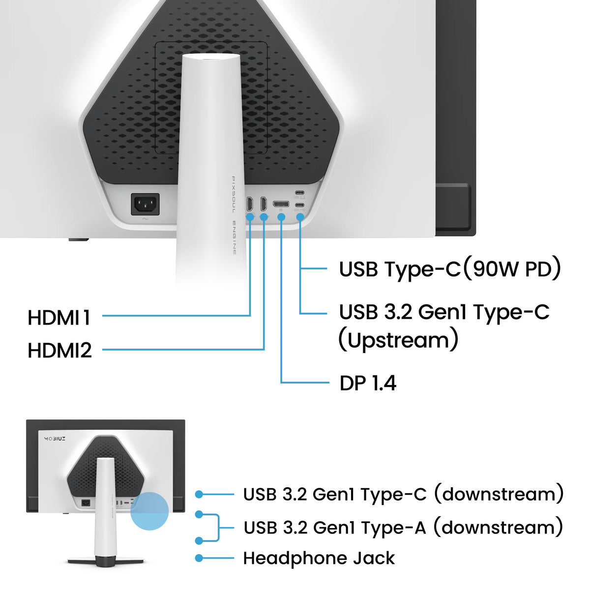 BenQ EX271UZ Computerbildschirm 67,3 cm (26.5") 3840 x 2160 Pixel 4K Ultra HD OLED Schwarz, Weiß