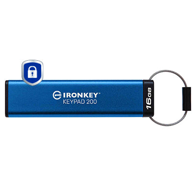 Kingston Technology IronKey 16GB Keypad 200, FIPS 140-3 Lvl 3 AES-256 Verschlüsselung