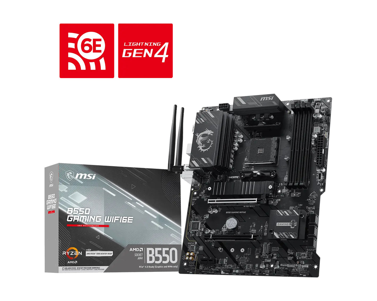 MSI B550 GAMING WIFI6E Motherboard AMD B550 Sockel AM4