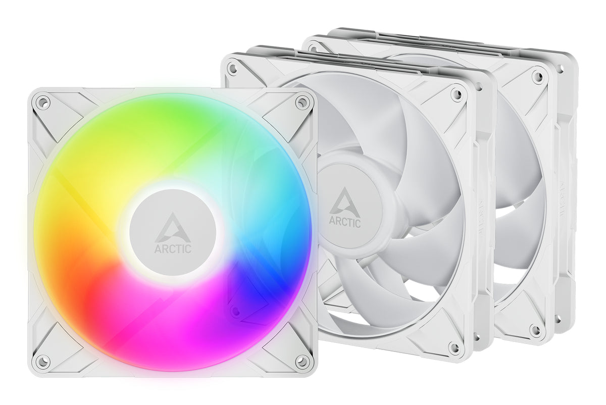 ARCTIC Freezer P14 Pro A-RGB (White) - 3 Pack 140 mm A-RGB PWM-Lüfter mit Kabelsplitter