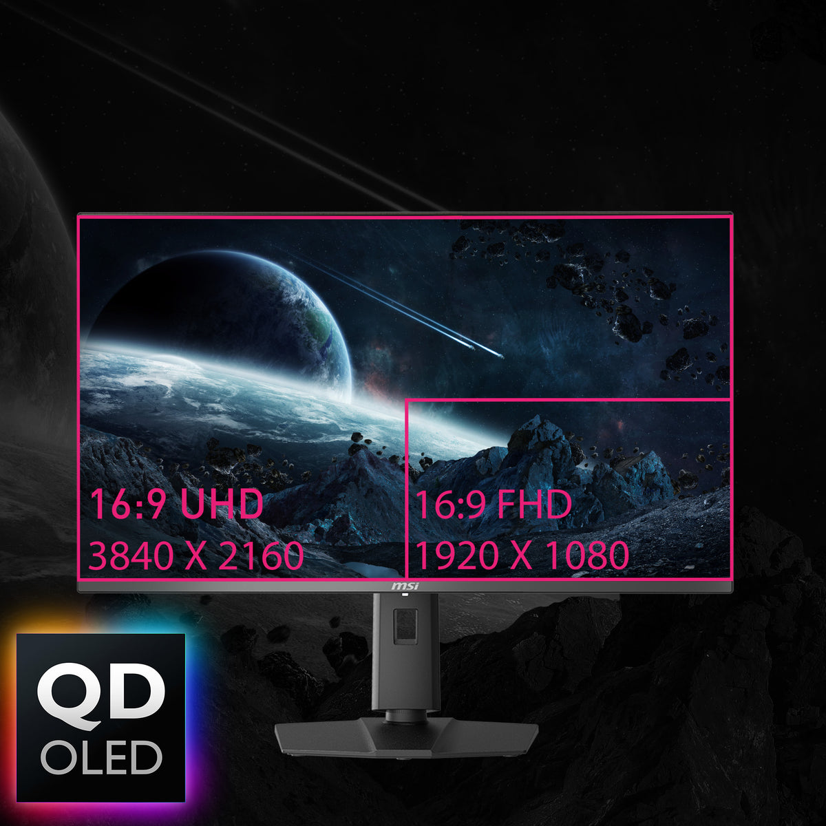 MSI MPG 321URXDE QD-OLED Computerbildschirm 80 cm (31.5") 3840 x 2160 Pixel 4K Ultra HD Schwarz