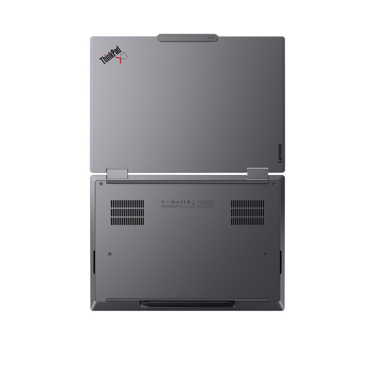 Lenovo ThinkPad X1 2-in-1 Gen 11 Aura Edition Copilot+ PC Intel Core Ultra 7 355 Hybrid (2-in-1) 35,6 cm (14") Touchscreen WUXGA 32 GB LPDDR5x-SDRAM 1 TB SSD Wi-Fi 7 (802.11be) Windows 11 Pro Schweiz Grau
