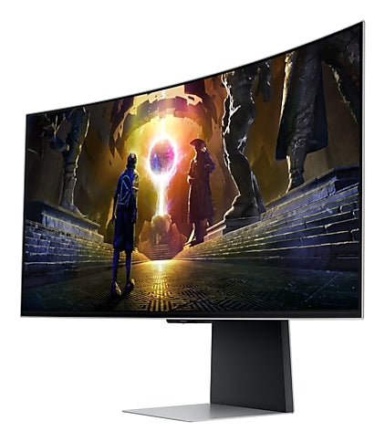 Samsung LS34DG850SUXDU Computerbildschirm 86,4 cm (34") 3440 x 1440 Pixel UltraWide Quad HD OLED Silber