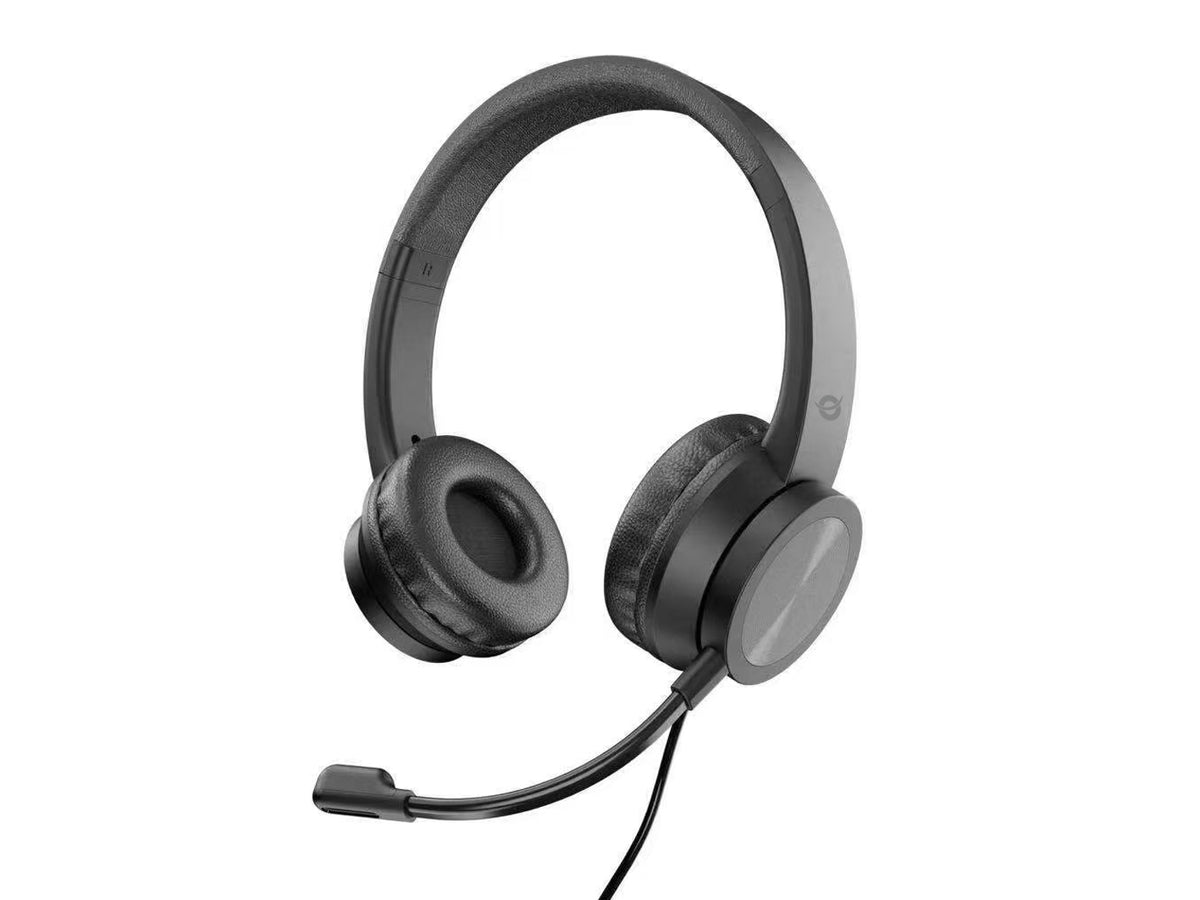 Conceptronic POLONA05B Stereo-USB-Headset, Geräuschreduzierendes Mikrofon