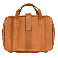 R-Go Tools Laptoptasche R-Go Viva, Vollnarbenleder, mit integriertem Laptop-Ständer, Schulterriemen, 15,6-Zoll, braun