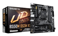 GIGABYTE B550M DS3H R2 Mainboard – AMD Ryzen 5000 Prozessoren, 5+3 Phasen VRM, bis zu 4733 MHz DDR4 (O.C.), 1x PCIe 4.0 + 1x PCIe 3.0 M.2, 1 GbE LAN, USB 3.2 Gen 1