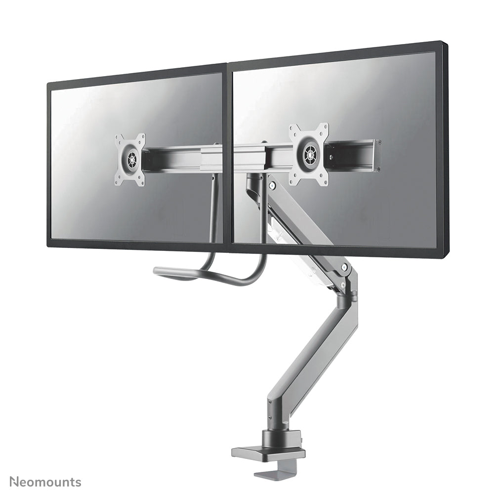 Neomounts NM-D775DXSILVER Monitorarm 10-32" - Gasfeder - Topfix - 180°-Stopp