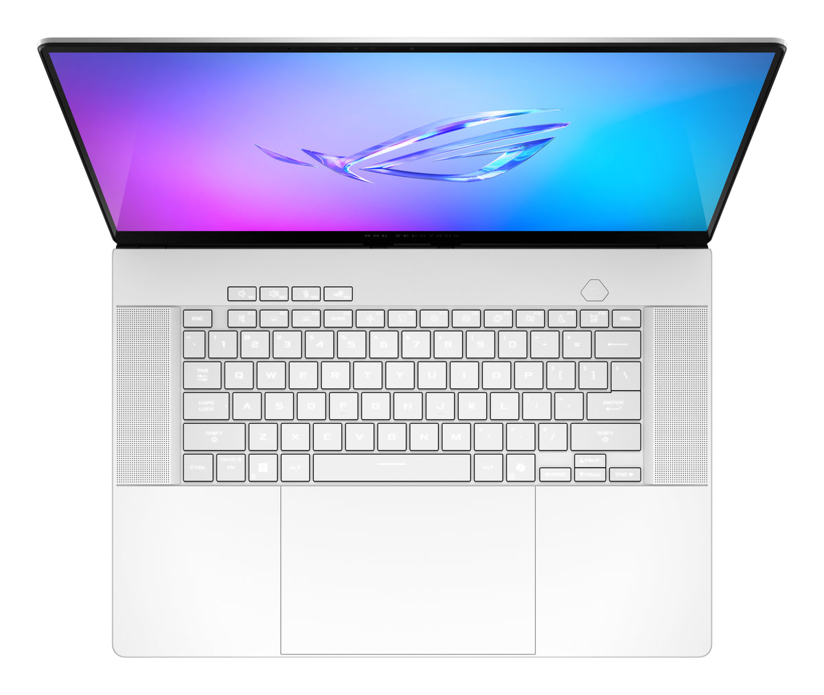 ASUS ROG Zephyrus G16 GA605KM-QR004W AMD Ryzen AI 7 350 Laptop 40,6 cm (16") WQXGA 16 GB LPDDR5x-SDRAM 1 TB SSD NVIDIA GeForce RTX 5060 Wi-Fi 7 (802.11be) Windows 11 Home Deutsch Weiß