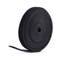StarTech.com 22,8m Klettbandrolle schwarz, 12,7mm breit, zuschneidbare wiederverwendbare Kabelbinder, Klettverschluss Rolle für Kabelmanagement, verstellbare Klettkabelbinder