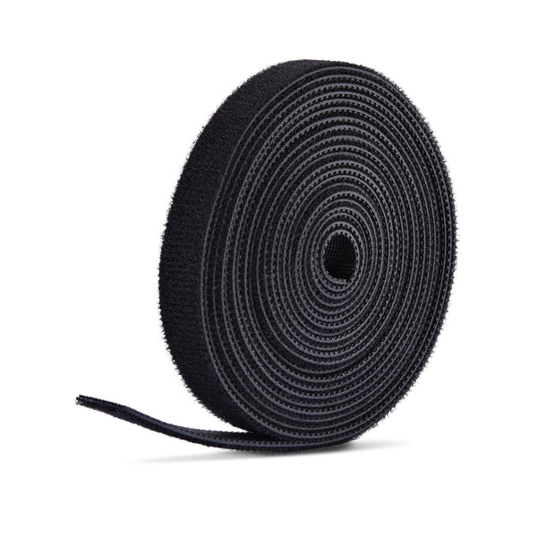 StarTech.com Rouleau de Velcro 22,8 m, noir, largeur 12,7 mm, serre-câbles réutilisables à découper, rouleau auto-agrippant pour la gestion des câbles, serre-câbles réglables auto-agrippants