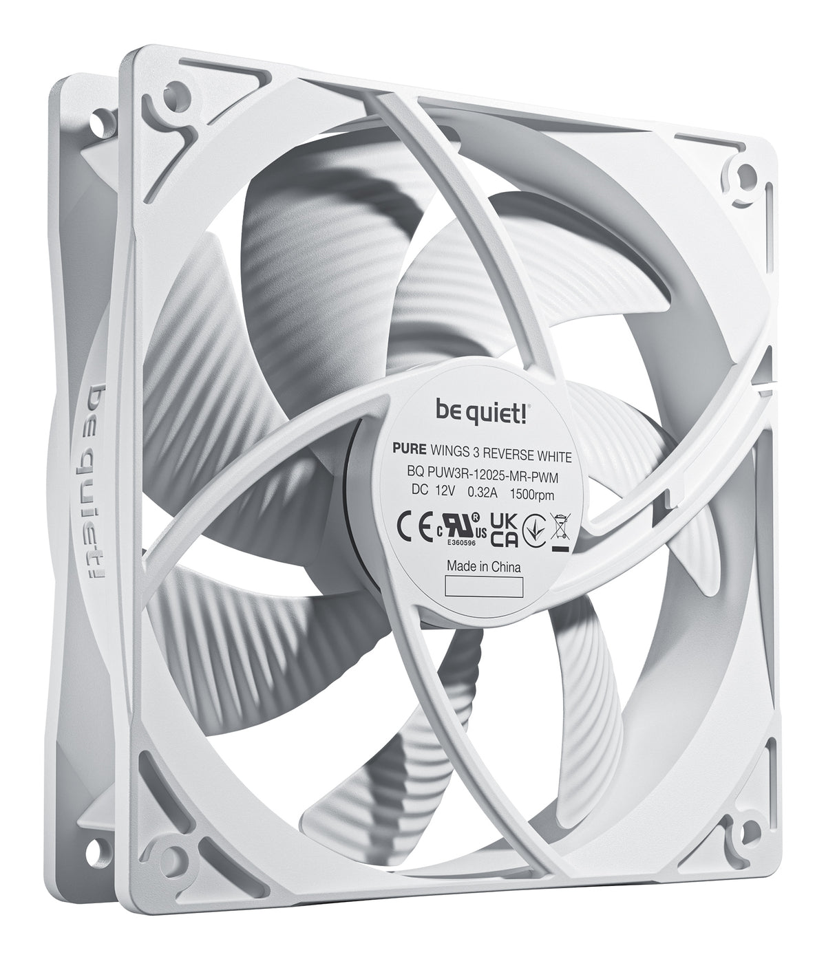 be quiet! Pure Wings 3 120mm | PWM Reverse White Triple-Pack Computergehäuse Ventilator 12 cm Weiß 3 Stück(e)