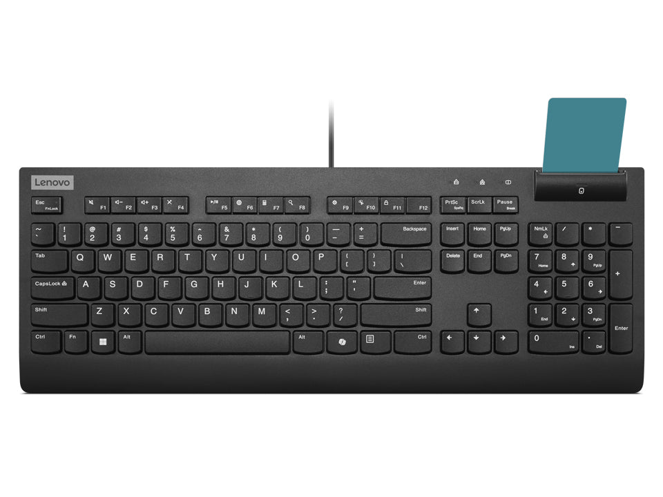 Lenovo Smartcard Wired keyboard II Tastatur Büro USB Deutsch Schwarz