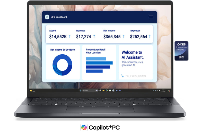DELL Pro 14 Premium PA14250 Copilot+ PC Intel Core Ultra 5 236V Laptop 35,6 cm (14") Full HD+ 16 GB LPDDR5x-SDRAM 512 GB SSD Wi-Fi 7 (802.11be) Windows 11 Pro Deutsch Grau
