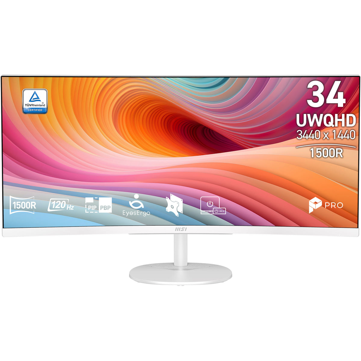 MSI Pro MP341CQW E12 Computerbildschirm 86,4 cm (34") 3440 x 1440 Pixel UltraWide Quad HD Weiß