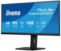 iiyama ProLite XUB3493WQSU-B6 Computerbildschirm 86,4 cm (34") 3440 x 1440 Pixel UltraWide Quad HD LED Schwarz