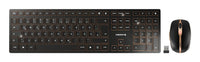 CHERRY DW 9100 SLIM Tastatur Maus enthalten Universal RF Wireless + Bluetooth QWERTZ Deutsch Schwarz