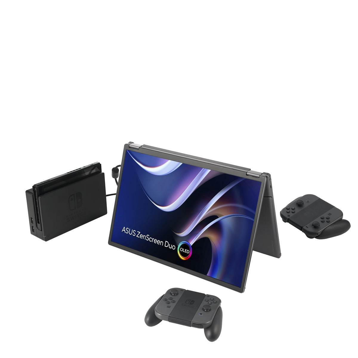 ASUS ZenScreen Duo OLED MQ149CD Computerbildschirm 35,6 cm (14") 1920 x 1200 Pixel WUXGA Silber