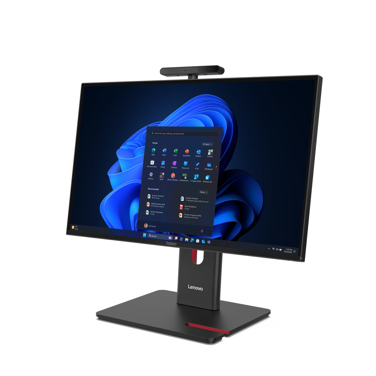 Lenovo ThinkCentre M90a Gen 6 Intel Core Ultra 7 265 60,5 cm (23.8") 1920 x 1080 Pixel All-in-One-PC 16 GB DDR5-SDRAM 512 GB SSD Windows 11 Pro Wi-Fi 6E (802.11ax) Schwarz
