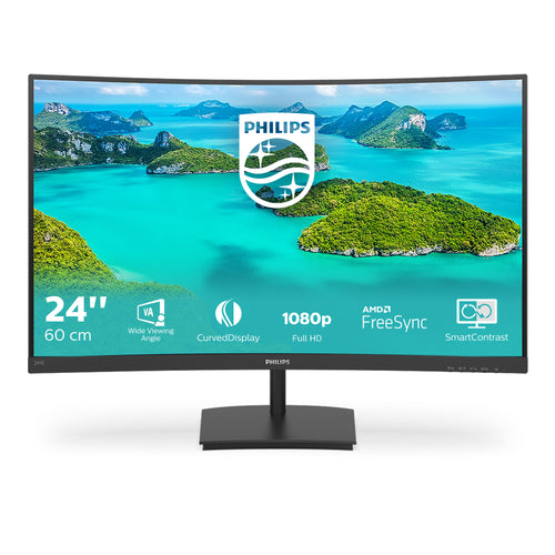 Philips E Line 241E1SCA/00 Computerbildschirm 59,9 cm (23.6") 1920 x 1080 Pixel Full HD LCD Schwarz