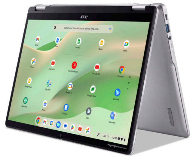 Acer Chromebook CP314-2HN-C57B Intel® N N100 35,6 cm (14") Touchscreen WUXGA 8 GB LPDDR5-SDRAM 64 GB eMMC Wi-Fi 6E (802.11ax) ChromeOS Silber QWERTZ Deutsch