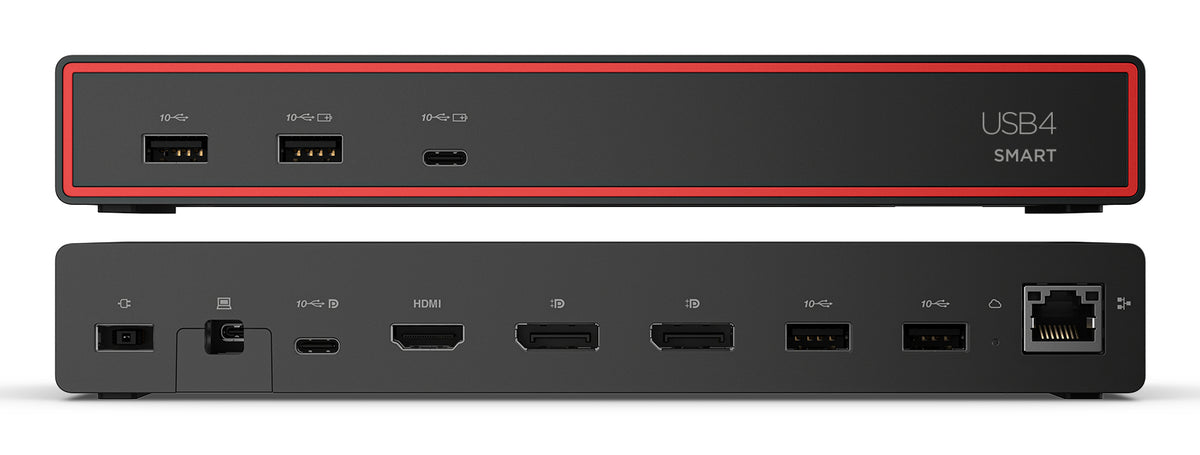 Lenovo ThinkPad USB4 Smart Dock 5500 with 135W Adapter Kabelgebunden Schwarz