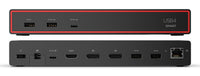 Lenovo ThinkPad USB4 Smart Dock 5500 with 135W Adapter Kabelgebunden Schwarz