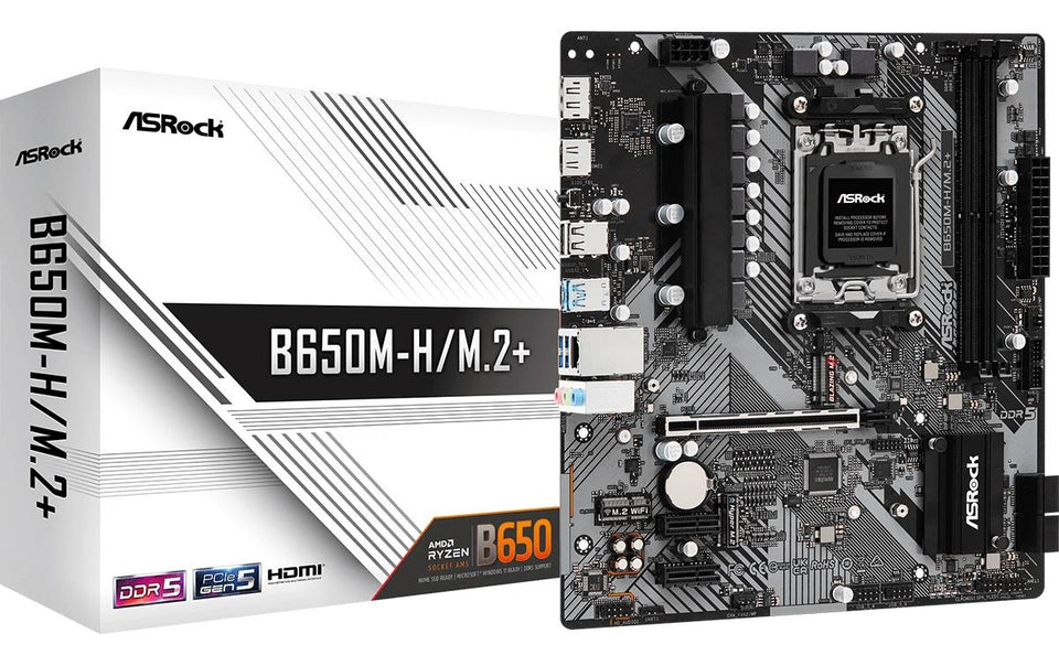 ASRock B650M-H/M.2+ AM5 DDR5 Micro-ATX