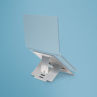 R-Go Tools Laptopständer R-Go Riser Flexible, ergonomisch faltbarer und einstellbarer Laptopständer, Silber