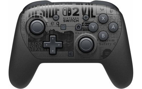 Nintendo Switch 2 Pro Controller RE Requiem Gaming-Peripherie – schwarzes Gamepad, Bluetooth-Funkverbindung, insgesamt 15 Tasten, für Nintendo Switch 2, 10017956
