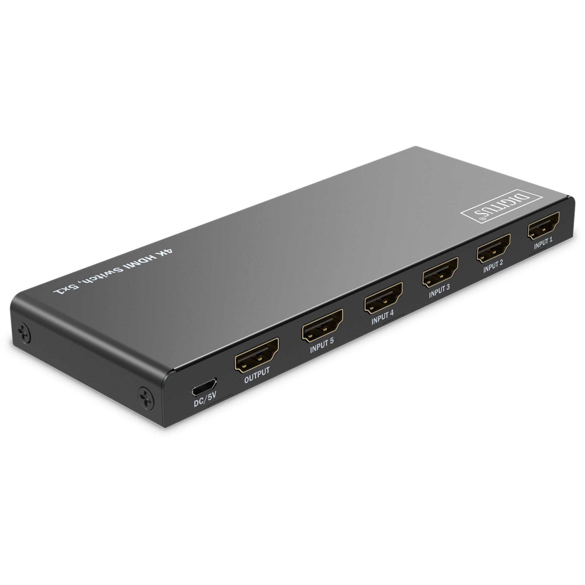 DIGITUS HDMI Switch. 5x1 4K/60Hz HDCP 2.3