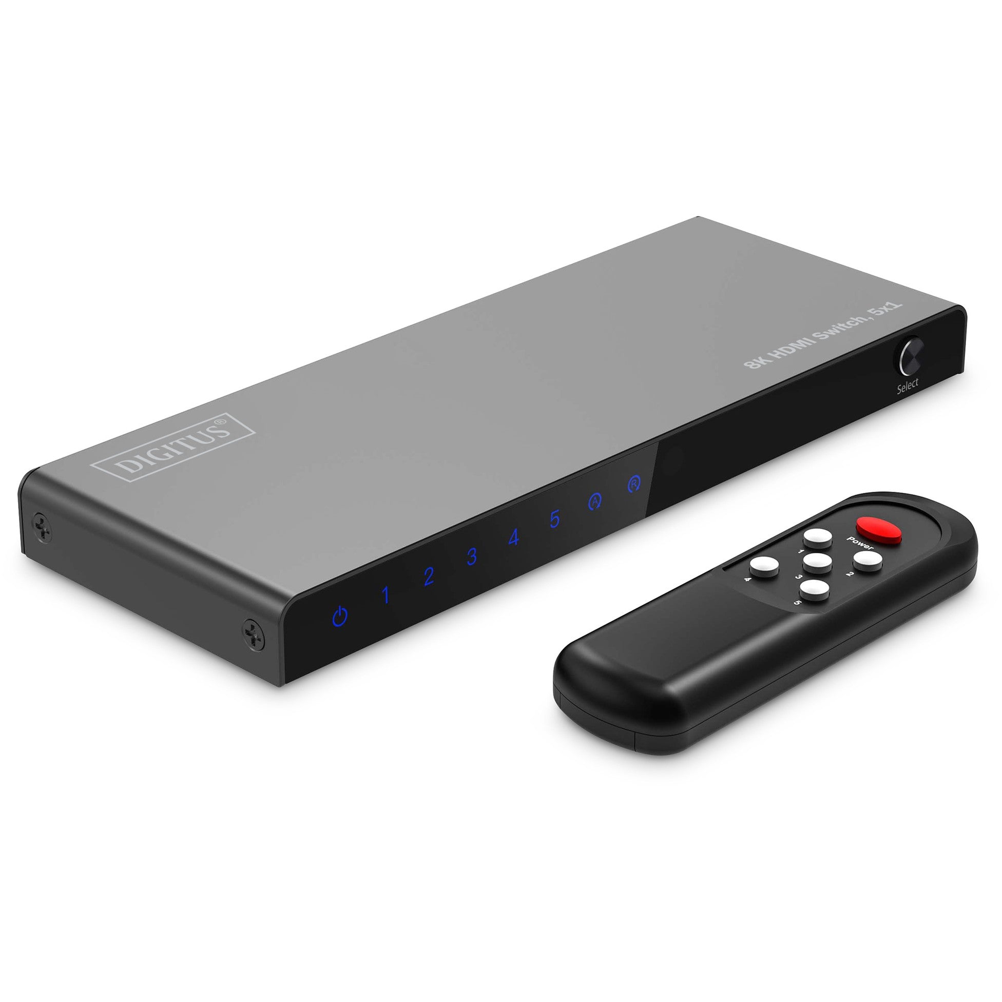 DIGITUS HDMI Switch. 5x1 8K/60Hz HDR. HDCP 2.3