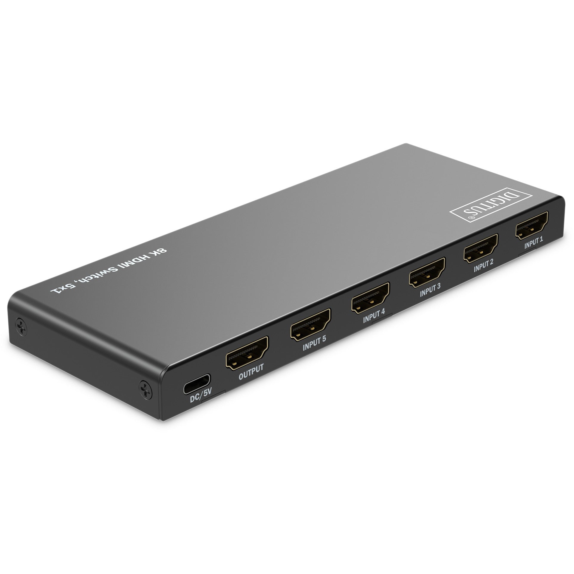 DIGITUS HDMI Switch. 5x1 8K/60Hz HDR. HDCP 2.3