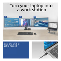 ACT Universelle USB-C-Dockingstation 4K, für 3 HDMI-/DisplayPort-Monitore, DisplayLink