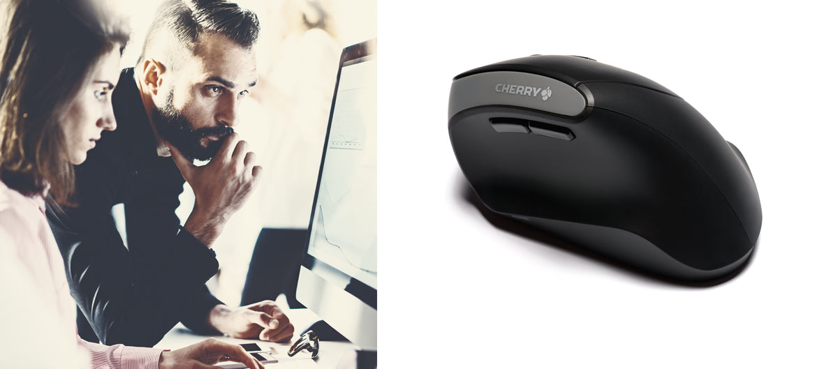 CHERRY MW 4500 Kabellose 45 Grad Maus, Schwarz, USB