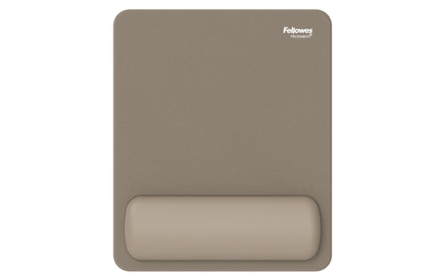 Fellowes Breyta Mauspad mit integrierter Handgelenkauflage – 240 x 200 mm, Sand, einfarbig, ergonomischer Komfort, 100142559
