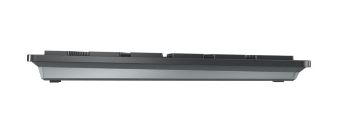 CHERRY KW 9100 SLIM Tastatur Universal RF Wireless + Bluetooth QWERTY Portuguesisch Schwarz, Grau