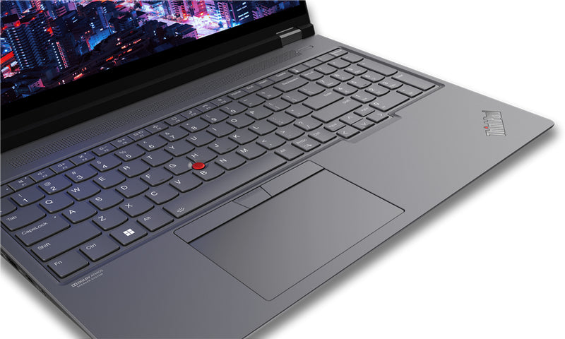 Lenovo ThinkPad P16 Gen 2 Intel® Core™ i9 i9-13980HX Mobiler Arbeitsplatz 40,6 cm (16") WQXGA 32 GB DDR5-SDRAM 1 TB SSD NVIDIA RTX 4000 Ada Wi-Fi 6E (802.11ax) Windows 11 Pro Deutsch Grau, Schwarz