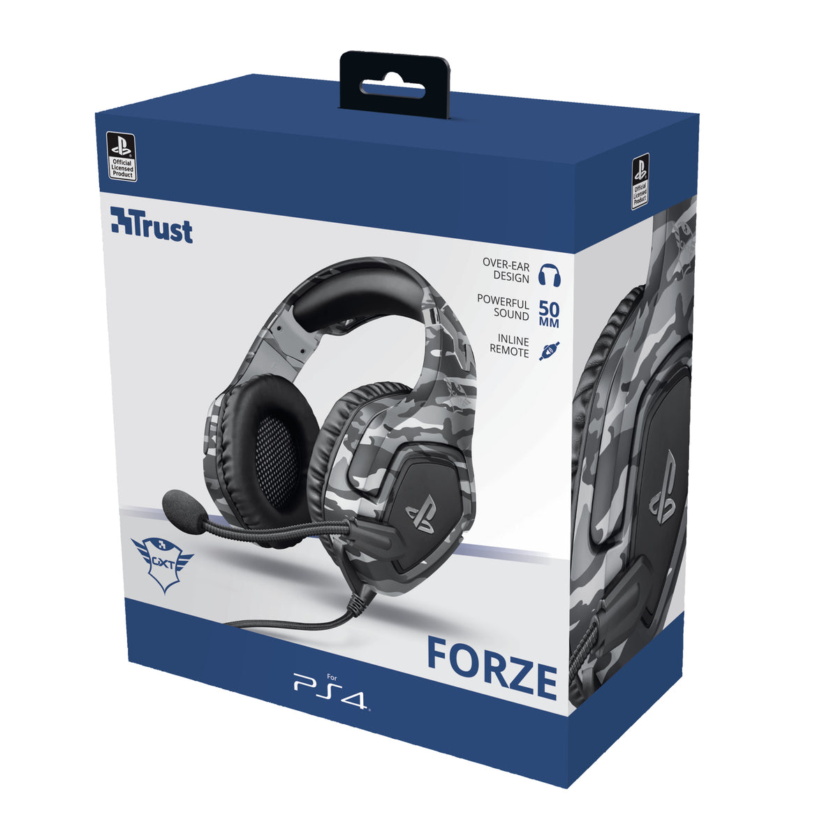 Trust GXT 488 Forze PS4 Kopfhörer Kabelgebunden Kopfband Gaming Schwarz, Grau